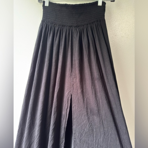 Free People Beach Morning Side Black Maxi High-Low Skirt - Picture 7 of 12